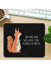 Mr. & Mrs. Panda Mousepad Eichhörnchen Blume mit Spruch in Schwarz
