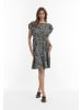 faina Damen Midikleid Mit Leoprint in Grau Leo