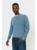Matinique Strickpullover MAlagoon Gerade Passform in Captain's Blue Melange