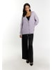 faina Damen Strickjacke Mit Perlen in Lila