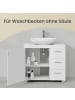 VASAGLE Waschbeckenunterschrank Custos-old in Weiß - (B)60 x (H)30 x (T)63.8 cm