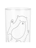 Mr. & Mrs. Panda Wasserglas Otter Umarmen ohne Spruch in Transparent