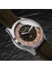 Holzkern Unisexuhr Solar Wildlight Picasso-Jaspis/Grau Braun / Silber