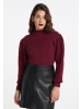 faina Damen Strickpullover in Dunkelkirschrot