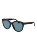 Serengeti Frauen Sonnenbrille Rund Schwarz