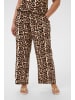 KAFFE curve Casual Hose KCdala Loose fit in Naturel Leopard Print