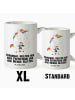 Mr. & Mrs. Panda Weiße Tasse Einhorn Traurig mit Spruch in Weiß