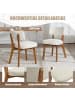 ABRIHOME Esszimmerstühle 2er Set Mid-Century Stil in Beige, 54.5x47x77 cm