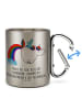 Mr. & Mrs. Panda Becher Einhorn Fliegendes Pferd mit Spruch in Silber