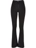 Urban Classics Urban Classics Damen Ladies Super Stretch Bootcut Denim Pants in black stone washed
