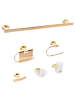 Beliani 8-tlg Badaccessoires Set TOCOPILLA in Gold