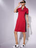 creation L Modal-Mix-Polokleid in rot