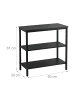 relaxdays Nachttisch in Schwarz - (B)60 x (H)61 x (T)30 cm