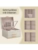 SONGMICS HOME Schmuckkasten Anah in Weiß - (B)24 x (H)15.8 x (T)21.5 cm