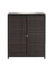 tectake Aluminium Gartenschrank Monza 84,5 x 40,5 x 103,5 cm, braun