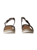 Divine Factory Sandalen mit Keilabsatz und Riemchen Grau