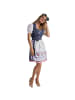 tectake Frauenkostüm Mini-Dirndl Garching Modell 2 in blau/weiß