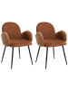 Beliani 2er-Set Esszimmerstuhl AMITY in Braun/Schwarz