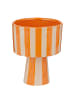 Butlers Blumentopf LINES mit Fuß in Orange / Beige