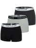 Tom Tailor Boxershorts 3er Pack in Schwarz / Anthrazit / Grau