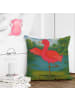 Mr. & Mrs. Panda Kissen 40x40 Flamingo Yoga Design ohne Spruch in Weiß