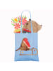 Mr. & Mrs. Panda Shopping Tasche Rotkehlchen Schlitten ohne Spruch in Sky Blue