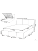 Beliani Bettgestell BOUSSE in Grau - (W) 171 x (H) 79 x (L) 219 cm