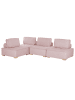 Beliani 4-tlg Modulsofa TIBRO in Rosa/Braun