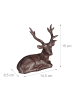 relaxdays 3 x Hirsch Figur "sitzend" in Braun