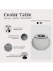 COOTAB Cooler Table 3-in-1 Loungetisch mit Edelstahl-Kühler Milano in 40 cm in Anthrazit/Schwarz