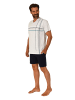 NORMANN Shorty Schlafanzug kurzarm Pyjama - 84255 in grau