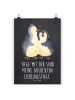 Mr. & Mrs. Panda Poster Pinguin umarmen mit Spruch in Kreidetafel