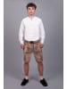 Edelnice Kurze Wildbock Lederhose Peter blau sämisch in braun
