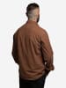 Checker Hemd Dynasty Cord in Brown, Sky