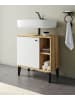 Furn.Design Waschbeckenunterschrank weiß, Evoke Eiche, Badezimmer Unterschrank, 60 cm
