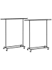 SONGMICS 2er-Set: Kleiderständer in Schwarz - (B)132 x (H)160 x (T)45.4 cm