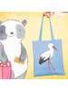 Mr. & Mrs. Panda Tote Bag Storch ohne Spruch in Sky Blue
