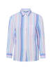 Marie Lund Leinenbluse in blau - 0017