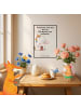 Mr. & Mrs. Panda Wandposter Einhorn Näherin Design mit Spruch in Weiß