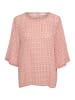 Kaffe Langarm-Bluse KAebellen Regular fit in Dusty red / chalk leaf