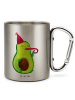 Mr. & Mrs. Panda Thermobecher Avocado Geburtstag ohne Spruch in Silber