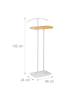 relaxdays Stummer Diener in Weiß - (B)46 x (H)102 x (T)24 cm