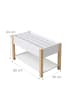 relaxdays Kinderbücherregal in Weiß/ Natur – (B)80 x (H)44 x (T)40 cm