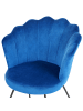 Beliani Sessel LOVELOCK in Blau/Schwarz - (W) 67 x (H) 86 x (L) 70 cm