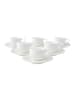 Villeroy & Boch 6er Set Espressotassen mit Untertassen New Cottage Basic 50 ml in weiß