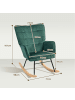 HOMCOM Schaukelstuhl-98T x 71B x 101H cm-Dunkelgrün