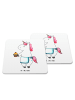 Mr. & Mrs. Panda Bierdeckel Einhorn Muffin ohne Spruch in Weiß