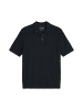 Bouclé-Poloshirt regular in Dark Navy
