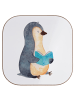Mr. & Mrs. Panda Untersetzer für Gläser Pinguin Buch ohne Spruch in Weiß