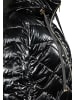 Albee Women Langer Steppmantel in Schwarz